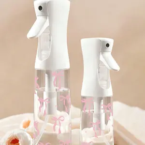 Bow-Knot Pattern Spray Bottle, Versatile Dispenser Bottle, PET Refillable Travel Spray Bottle, Professional High-Pressure Atomizing Spray Bottle, High-Pressure Fine Mist Sprayer, Hair Styling Tool for Salons & Beauty Professionals