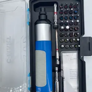 Electric Screwdriver Set with 32 Metal Bits, Max Torque 3nm, 4 Speed Settings, 2000mah Battery, LED Lighting, Furniture Computer Electrical Repair