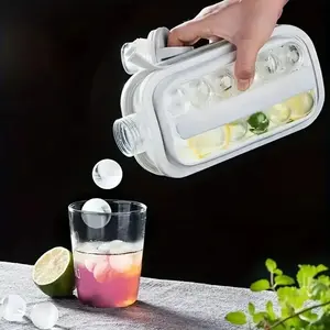 Portable 2-In-1 Foldable Ice Maker Water Bottle Creative Ice Cube Mold Kitchen Bar Tool, Ice Ball Grid Making Kit, Ideal for Parties & Events（Details may vary based on batch production, please do not place orders if you mind）