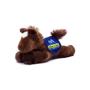 Chestnut Horse with Mane 'n Tail Blue Saddle