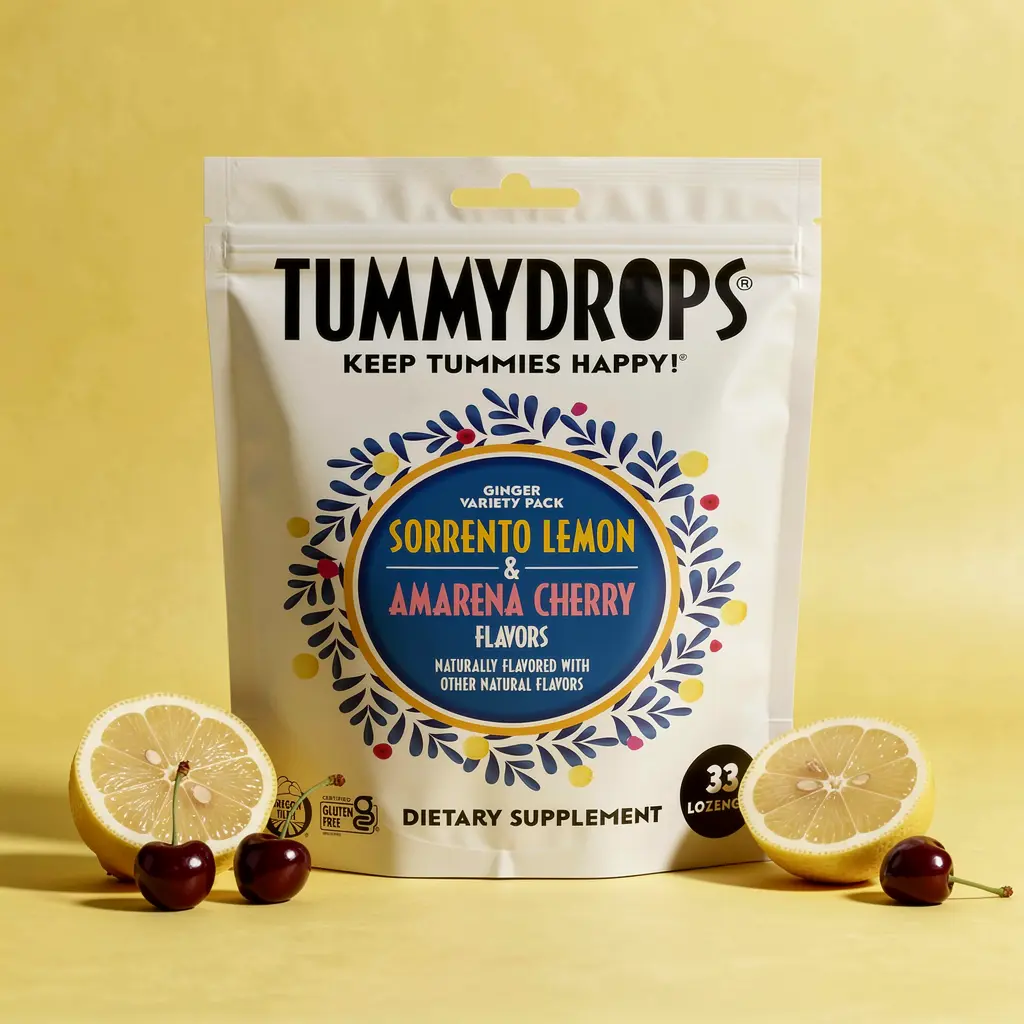 Organic Italian Ginger &Peppermint Tummydrops 33 ct