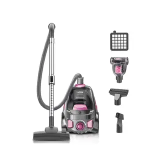 Vacuum Cleaner, 32Kpa 1600W Bagless Vacuum Cleaner, Dust Full Indicator, H13 HEPA Filter, 3.7Qt Large Capacity, Lightweight Vac for Hard Floors, Carpet, Pet, Upholstery, Pink