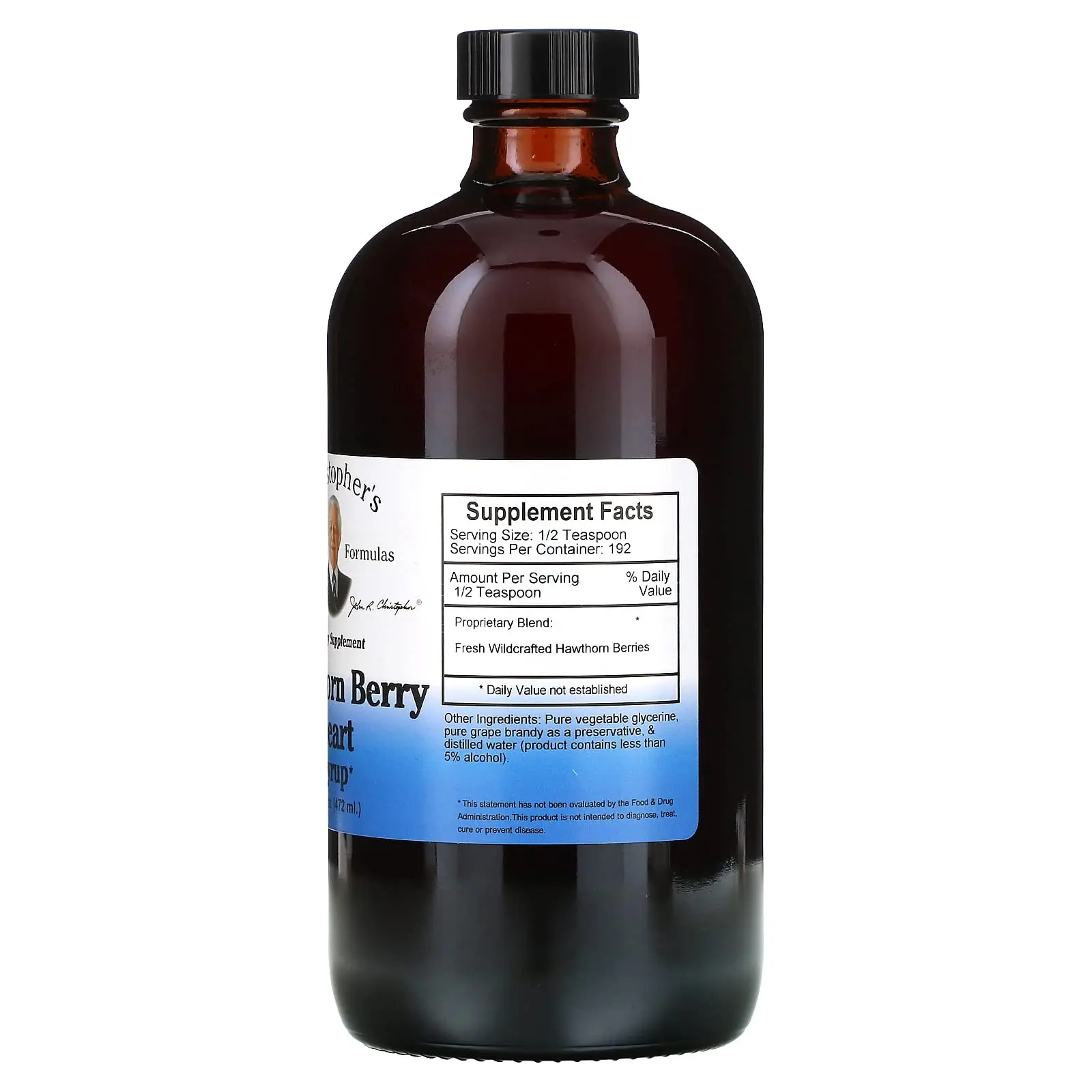 Christopher's Original Formulas Nourish Hawthorn Berry Heart Syrup 16 Oz