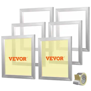【Father's Day】VEVOR Screen Printing Kit, 6 Pieces Aluminum Silk Screen Printing Frames, 18x20inch Silk Screen Printing Frame with 160 Count Mesh, High Tension Nylon Mesh and Sealing Tape for T-shirts DIY Printing