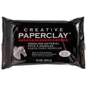 Creative Paperclay for Modeling Compound, 16-Ounce, White, 4" x 1" x 8" (Length x Width x Height)