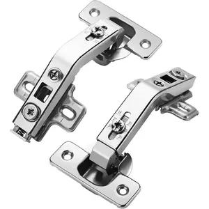2 Pack 135° Lazy Susan Hinge, Full Overlay Concealed for Corner Kitchen Cabinet Replacement Hardware, Folding Cupboard Door