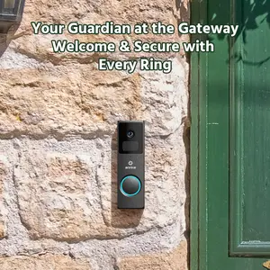 ANNKE Whiffle 1080P Full HD Wireless Doorbell Camera, 148° Field of View, 4800mAh Battery Powered, Motion Detection, Two-Way Audio, Cloud & TF Card Storage, Works with Alexa Sensor Safety cameras for home