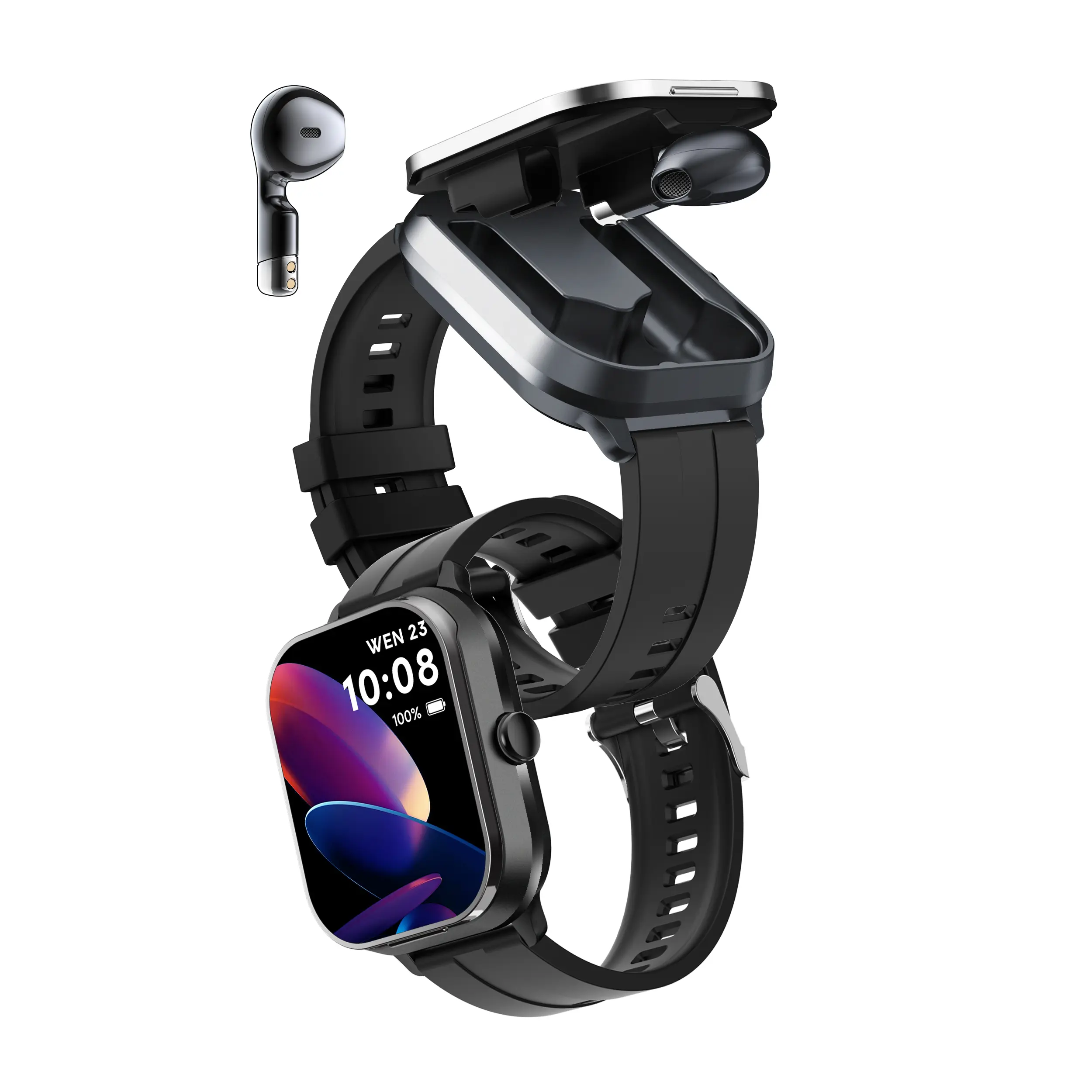 Smart sports watch, D8PRO, 2-in-1 smartwatch, NFC, Bluetooth calling, health monitoring, fitness tracking, message notifications, holiday gift, suitable for men and women