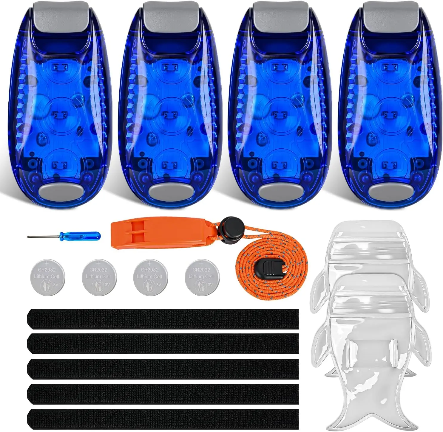 Nilight 4PCS LED Safety Lights - Compact Green/Blue Marine Navigation & Bicycle Tail Lights, 3 Brightness Levels, Waterproof Reflective Clip-On Flash Strobe Indicators, Bicycle Backpack Battery Tape Gear, Ebike Fishing Accessories