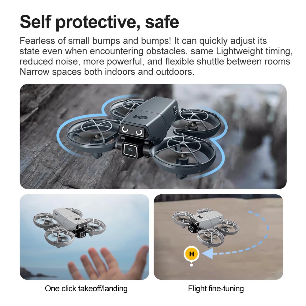HD Mini RC Drone with Dual Cameras, Optical Flow Positioning, 360° Stunt Rolls, One-Key Takeoff and Landing, Ideal for Beginners, Indoor/Outdoor Flight, Includes 2 Batteries, Stable and Easy to Control obstacle avoidance
