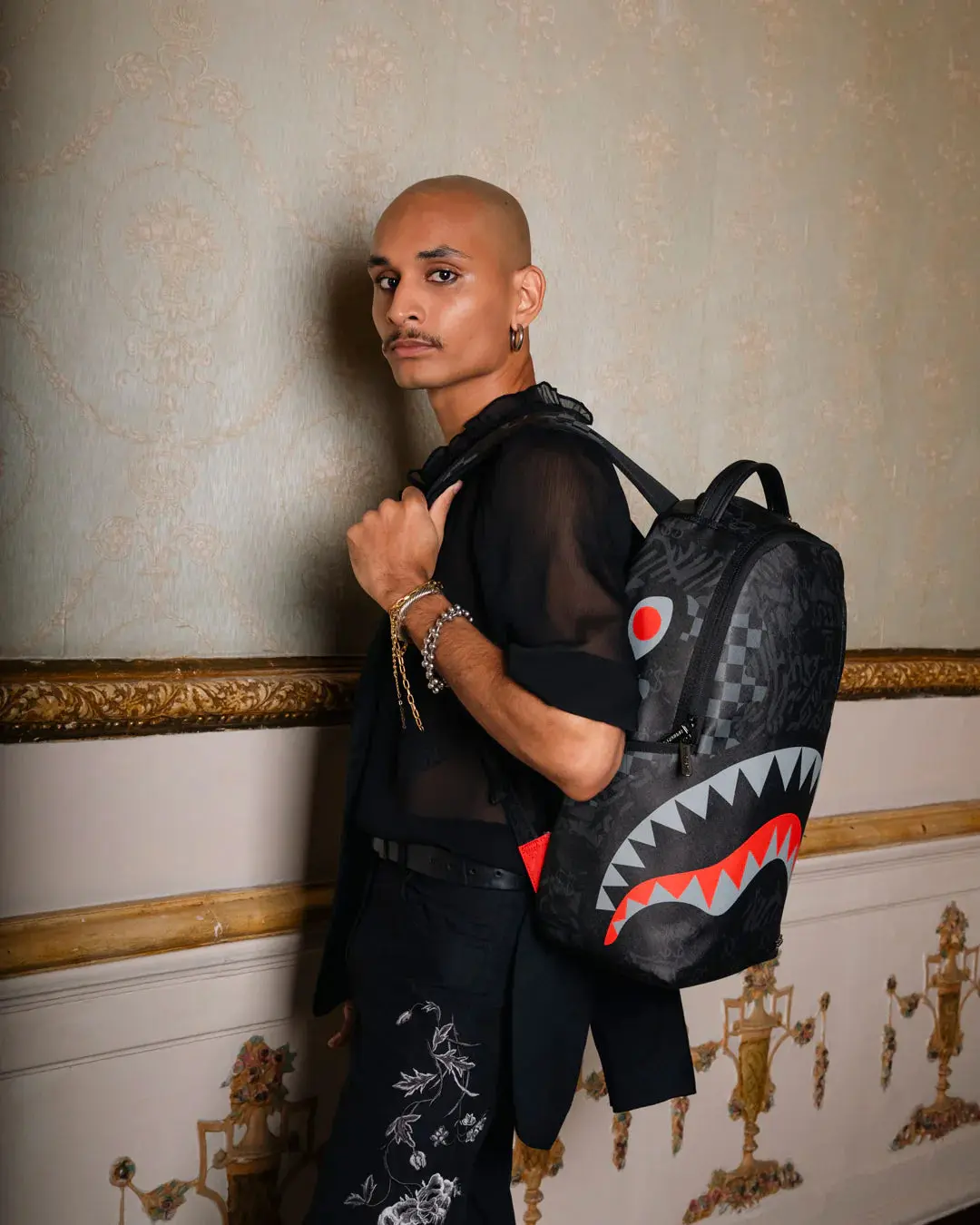 SPRAYGROUND '4AM Eclipse' Unisex Streetwear Backpack, Eclipse Print Design, Durable Zipper Closure