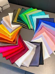 Versatile Solid Color Silk Square Scarf, Korean Style Neck Tie, Perfect for Travel, Dates, Fashion Accessory, Unisex Design