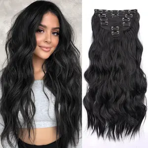 LINGHANG Clip in Hair Extensions, 6 PCS Natural & Soft Hair & Blends Well Hair Extensions LINGHANG Clip in Hair Extensions, 6 PCS Natural & Soft Hair & Blends Well Hair Extensions