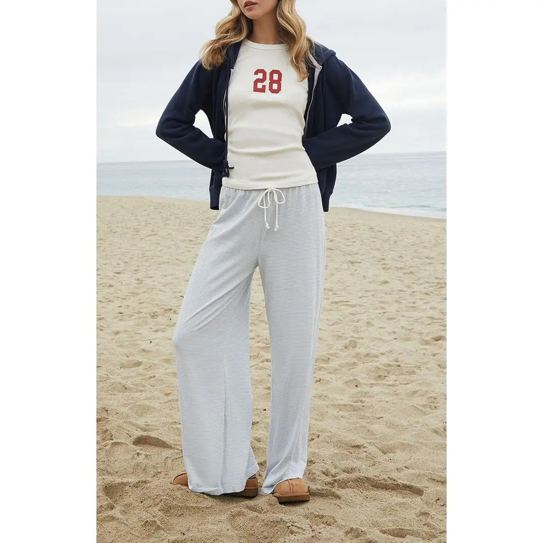 John Galt Women's Blue Striped Anastasia Sweatpants