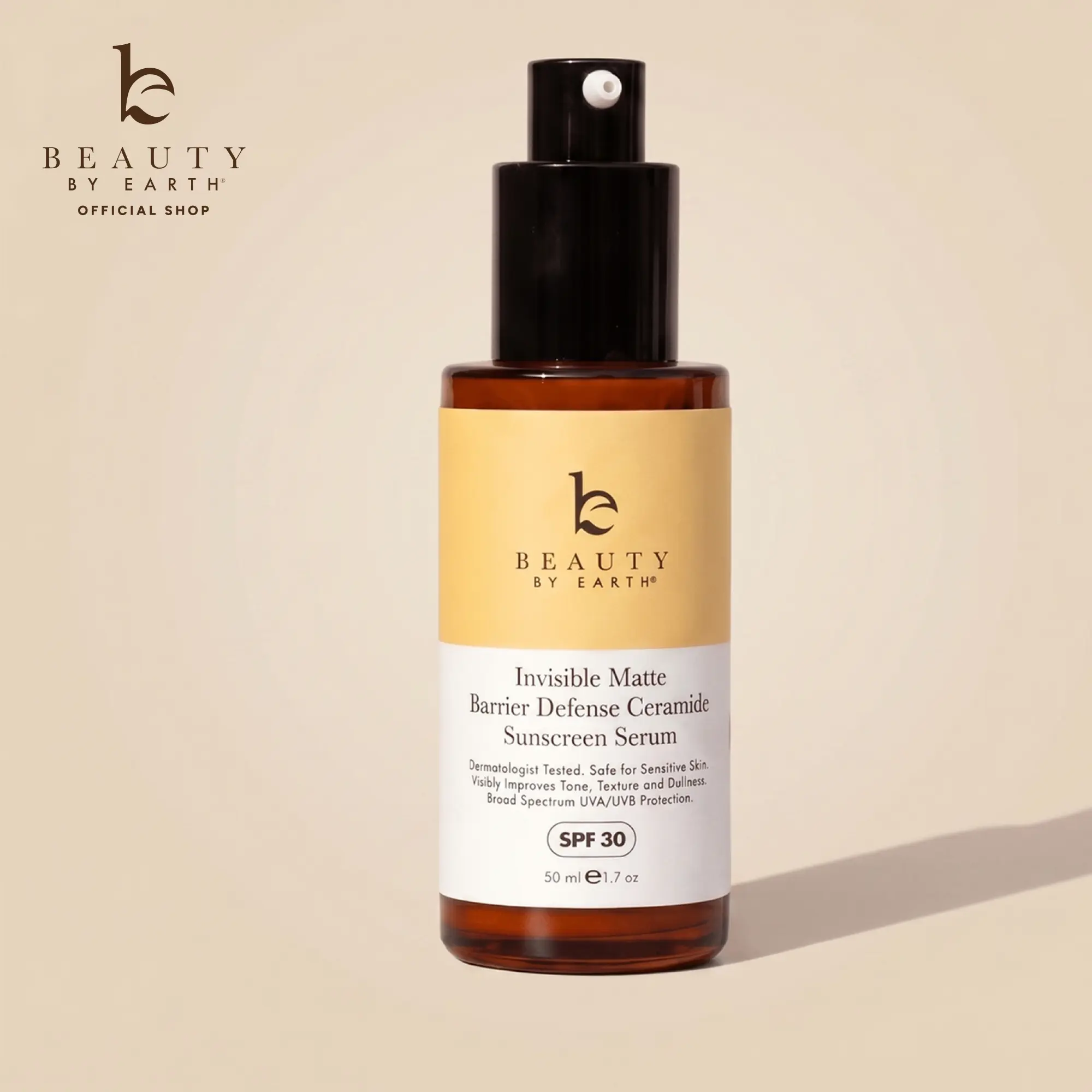 Beauty by Earth Invisible Matte Barrier Defense Ceramide Sunscreen Serum Face Serum (SPF 30) sunscreen
