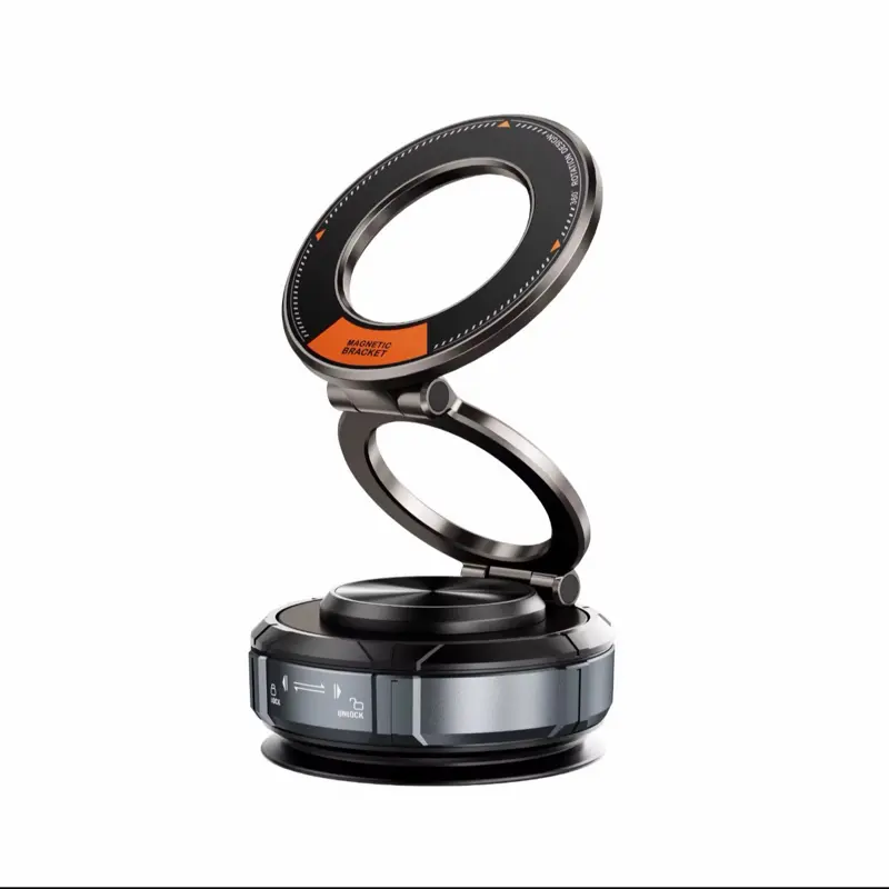 2025 Magnetic 360° Adjustable Car Phone Holder with Suction Cup, Vacuum Magnetic Mount for iPhone & Android
