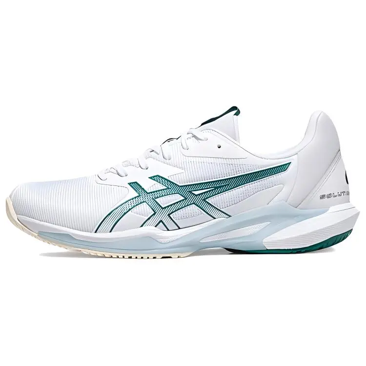 ASICS Solution Speed FF 3 Low Top Tennis Shoes Men's White Green Comfort 1041A498-100