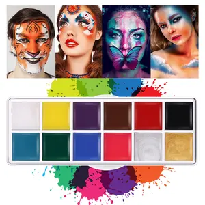 DIY Face Paint Palette, High Saturation Colors, Easy Application & Removal, Perfect for Parties, Festivals, Kids' Art, Stage Makeup