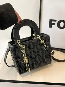 Elegant Princess Bag Large Capacity Fashionable Versatile Handbag Shoulder Crossbody Bag, Pure Color Stylish and Durable Accessory, Fashionable Versatile Purse