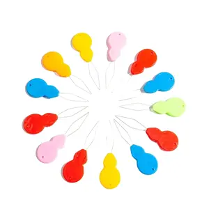 10pcs Gourd-Shaped Gold Wire Threader Tool, High-Strength Steel Wire DIY Bead Stringing Large Eye Needle Threader Identifier