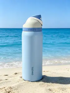 Owala 32oz Light Blue Stainless Steel Insulated Bottle, Leak-Proof, Built-In Straw, Portable Drinkware, Fitness Cup, BPA FREE, Ideal for Daily Commute & Holiday Gifts Sports Stranger Things Mug