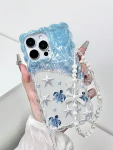 Phone Case With Phone Accessory Charm Chain Ocean shell elements, Compatible With IPhone 11 12 13 14 15 IPhone 14, Anti-Drop