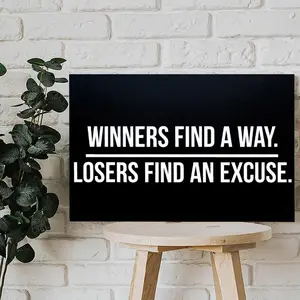 Winners Find A Way Aesthetic Wall Art, Wonderful Canvas Poster for Girlfriend/Boyfriend, Premium Quality, Beautiful Gift Idea for Home Artwork