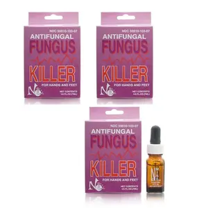 No Miss Antifungal Fungus Killer 1/4oz/7ml 3 Pack - Thymol Formula for Hands & Feet - Precise Quantity for Targeted Use, Treatment, Fungus Eliminator