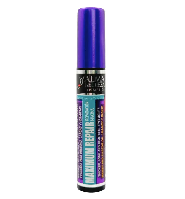 Alma Belleza Maximum Repair Eyelash Mascara - 10ml/13g, Castor Oil Infused, Waterproof, Long-Wear, Thickening Cosmetic, 1-Pack Beauty & Personal Care Makeup Item