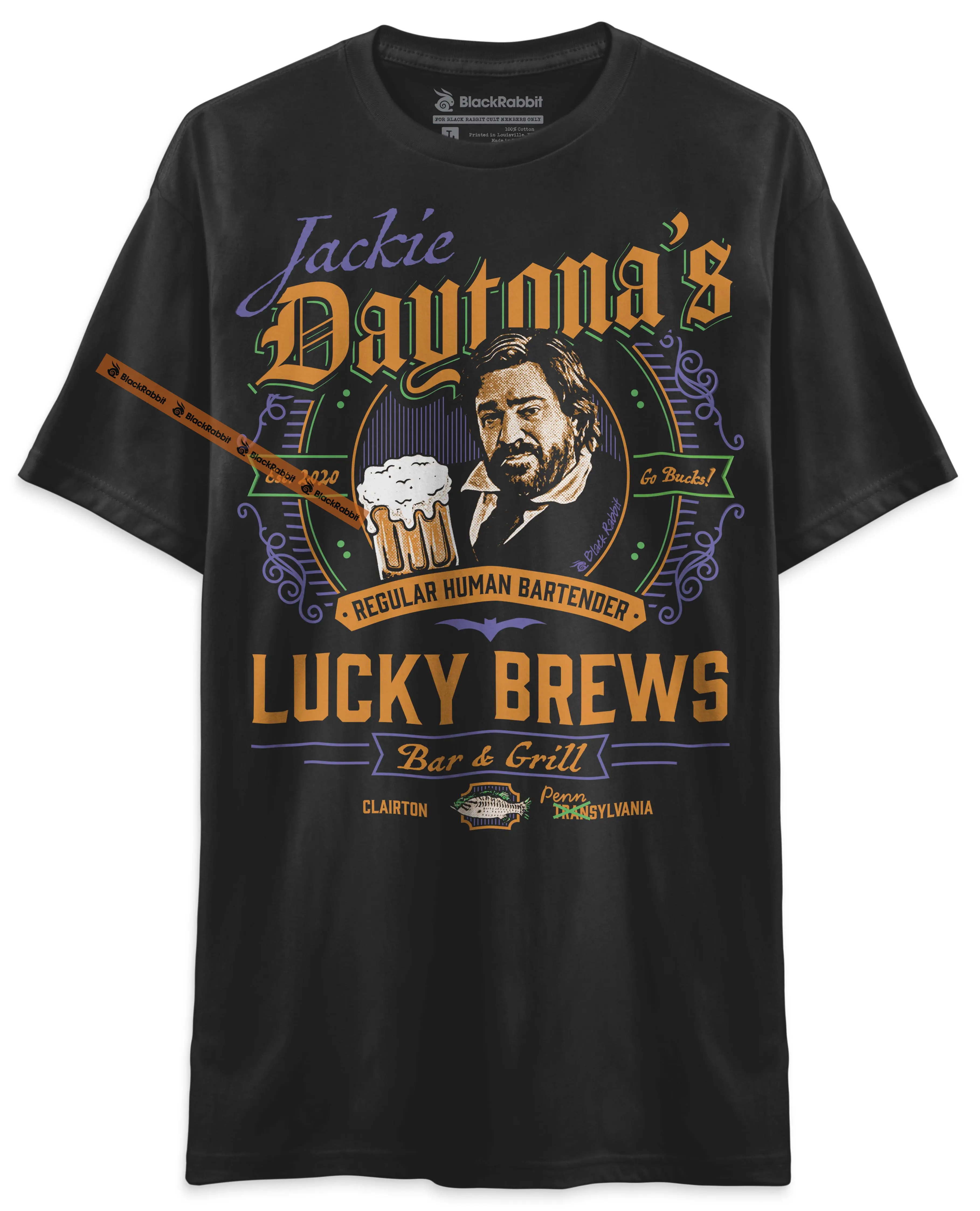 BLACK RABBIT What We Do In The Shadows Jackie Daytona Regular Human Bartender Lucky Brews Retro Vintage Unisex Classic T-Shirt graphic shirt unisex shirt