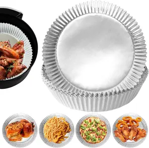 100 count  Foil Air Fryer Liners, Non-stick Air Fryer Disposable Paper Liner, Oil-proof Water-proof Sheets,  Grade  Foil for Baking, Frying, Grilling, Roasting Microwave