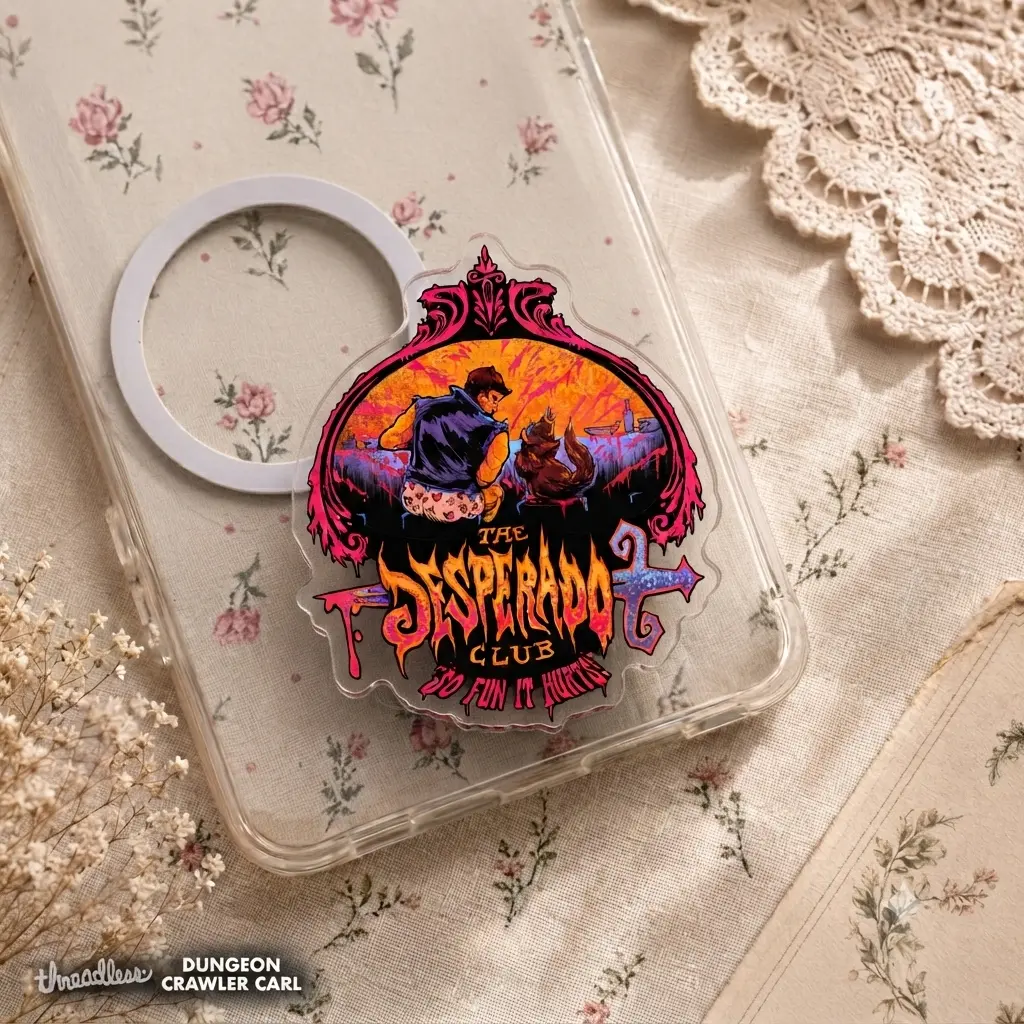 Alternative Style The Desperado Club Acrylic Phone Grip - Aesthetic Funny Quote Griptok for Smartphone