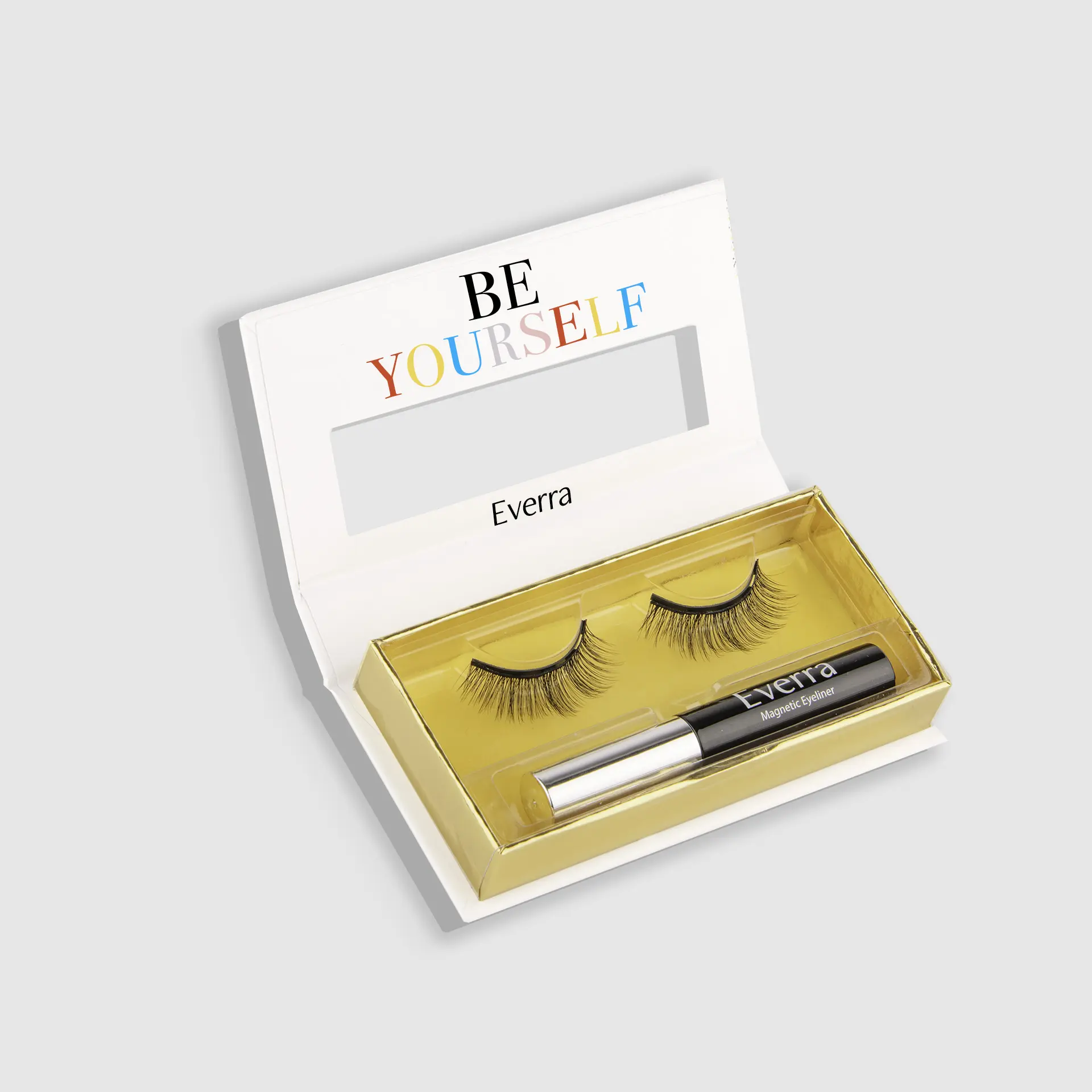 Everra Be Yourself Magnetic Eyelashes and Magnetic Liner Set -  Cosmetic diy eyelash Reusable Magnetic self adhesive Volumized Natural viral  lashes 13mm lashes Lash Extensions Eyelash Extensions