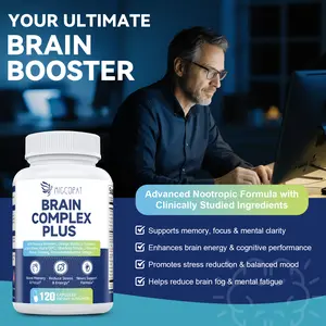Brain Supplements for Memory & Focus - Nootropic with Bacopa Monnieri, Lion's Mane, Alpha GPC, Phosphatidylserine | Supports Mental Clarity & Cognitive Function | Vitamin B6 & B12-120 Capsules Stress Relief Dietary #SummerVibes outdoorfun