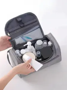 Large Capacity Portable Hanging Travel Organizer Bag, Zipper Closure Toothbrush Case, Hand Washable, Dry Wet Separation, Business Travel Essential