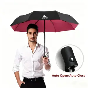 Automatic folding reinforced portable shade umbrella for men, business use, durable, windproof, sunproof, UV protection, women's sunshade, sun umbrella