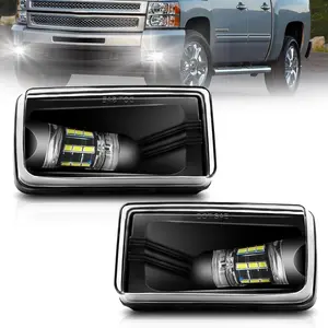 LED Fog Lights for 2007-2015 Chevy Silverado Suburban Avalanche/Tahoe/GMC Sierra 1500 2500HD 3500HD / 2010-2014 Yukon / 2007-2008 Cadillac Escalade,Fog Lamps with Left & Right Side Car Accessories Led Backlights