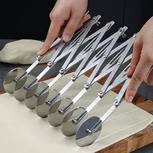 3/5/7 Wheel Cutter Dough Divider Cutter Dough Knife Flexible Roller Blade Pizza Pastry Peeler Stainless Steel Baking Pan Tool Utensils