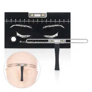 Professional Eyebrow Template Set, Metal Frame, Precise Symmetry Guide, Permanent Makeup Tattoo Tools, Single Pack