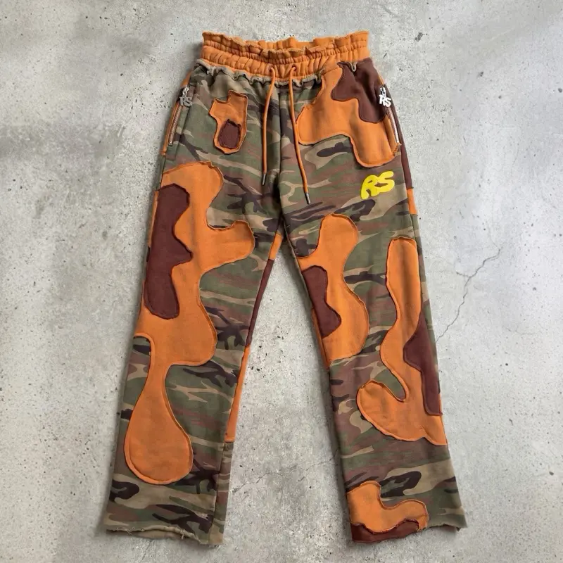 RS Camouflage Wide-Leg Sweatpants