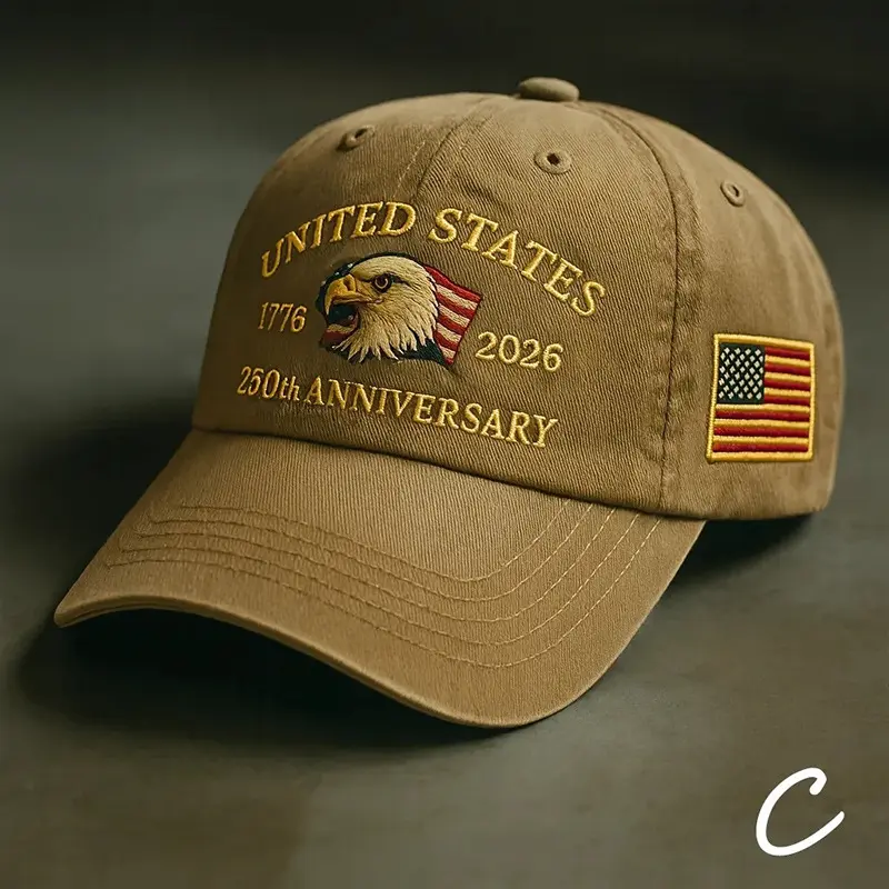 Men’s UV Protection Soft-Top Nylon Baseball Cap - U.S. 1776-2026 250th Anniversary Printed American Eagle Design, Unisex Everyday Multi-Functional All-Seasons Casual Sports Street-Style Wear, Great Gift for Friends (Pattern: Printed Not Embroidered)