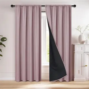Modern Dreamy Blackout Curtain, Home Decoration Curtain, UV Protection, Rod Pocket, Perfect for Living Room & Bedroom Decor, Korean Style Drapes