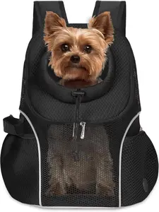 Dog Travel Backpack with Safety Belt - Portable Pet Carrier for Hiking, Cycling, and Outdoor Adventures - Durable, Comfortable, Secure, Adjustable, Lightweight, for Small and Medium Dogs