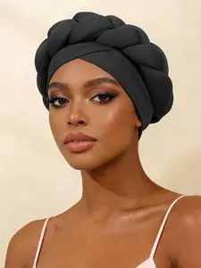 Women's Braided Headscarf Hat, Elegant Accessory, Middle Eastern Style, African Fashion Daily Wear, Stylish Hair Cover, Head Wraps