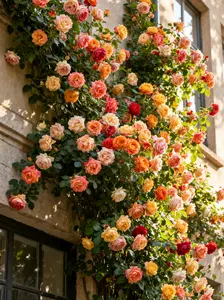 Mixed Color Climbing Rose Seeds 200pcs Non-GMO Long Lasting Blooms for Vibrant Vertical Landscaping & Garden Trellis Decor All Seasons
