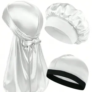 3pc Bonnet, Durag/Turban Men’s Hair Set
