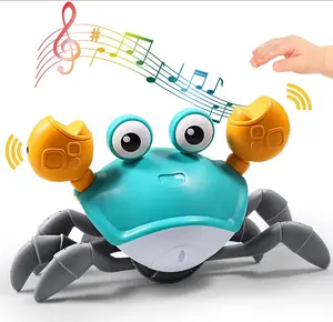 Interactive Musical Crawling Crab Toy with LED Light Up Electronic Sensing Technology & Music for Kids