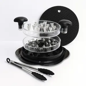 Chicken Shredder Tool Twist Large with Clear Tray, Anti-Slip Mat & Tongs – BPA Free Chicken Breast & Meat Shredder for Pork, Beef, Chicken – Easy to Clean Kitchen Utensils Utensils