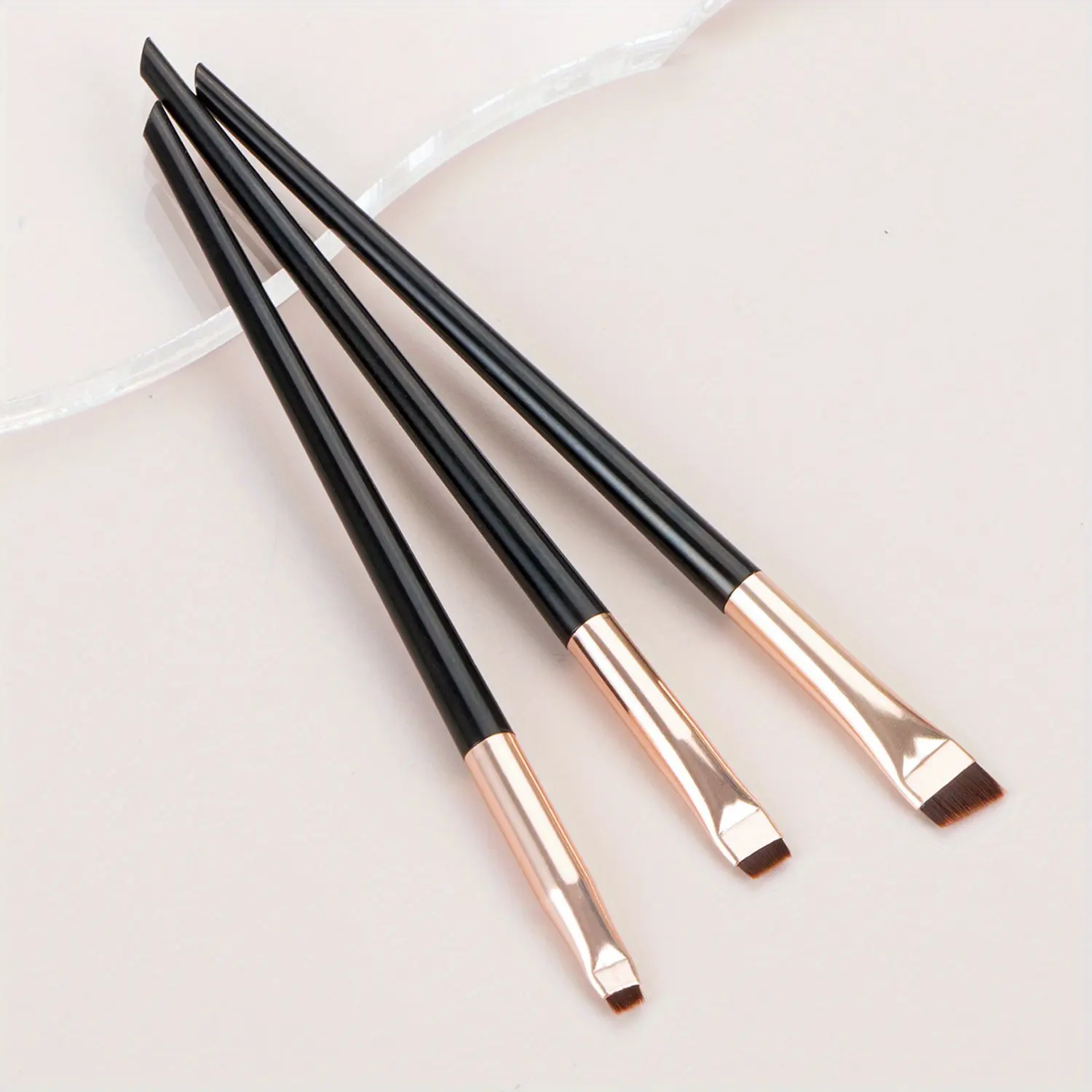 Three-In-One Eyebrow Brush Eye Liner Natural Brow Powder Makeup Tool Detailing Brush, Eyebrow Angled Brush, Precision Cosmetic Brushes for Flawless Application, Cosmetics Brushes Set, Eyeliner Brush