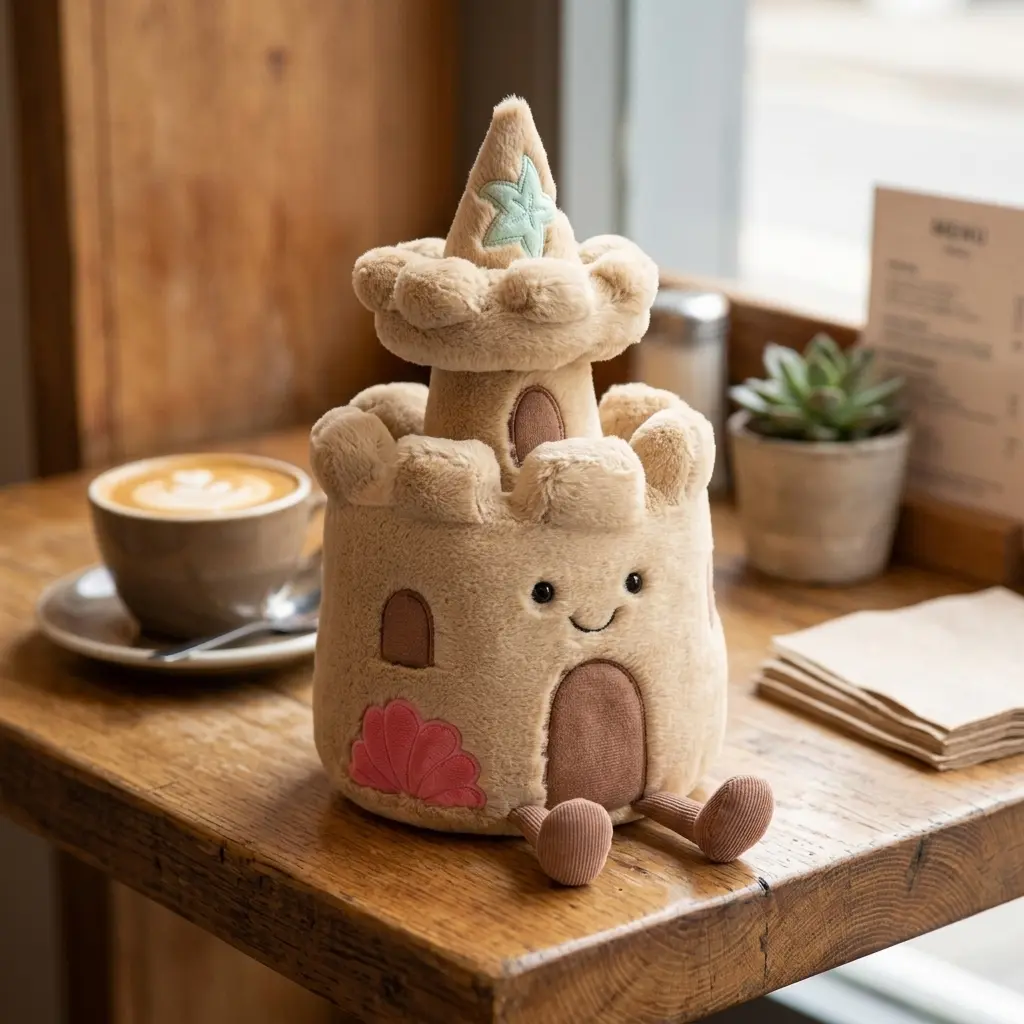Jellycat Fantasy Sand Castle Plush Soft Coastal Collectible Room Accent